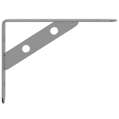 vidaXL Supports d'étagère 4 pcs 15x2,5x11,5 cm Argenté Acier inoxydable