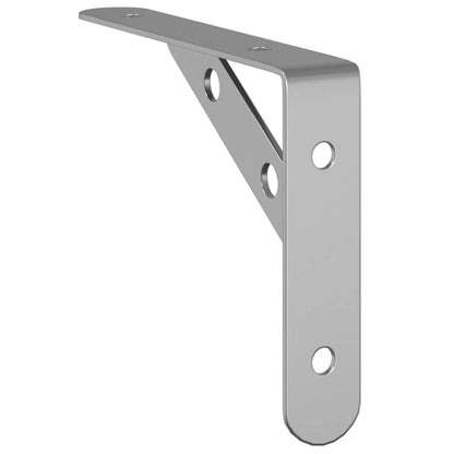 vidaXL Supports d'étagère 4 pcs 15x2,5x11,5 cm Argenté Acier inoxydable