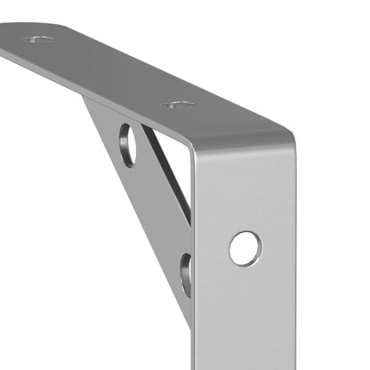 vidaXL Supports d'étagère 4 pcs 15x2,5x11,5 cm Argenté Acier inoxydable