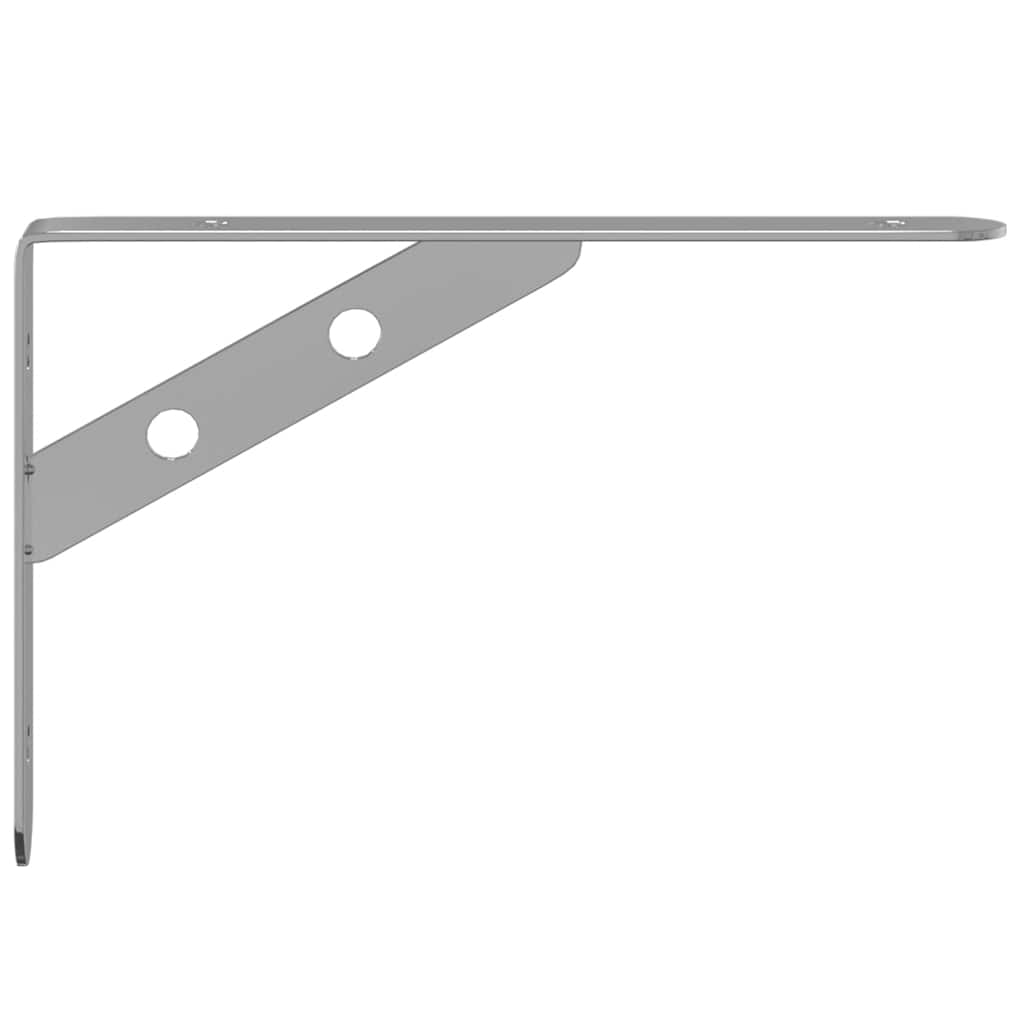 vidaXL Supports d'étagère 4 pcs 20x2,5x14 cm Argent Acier inoxydable