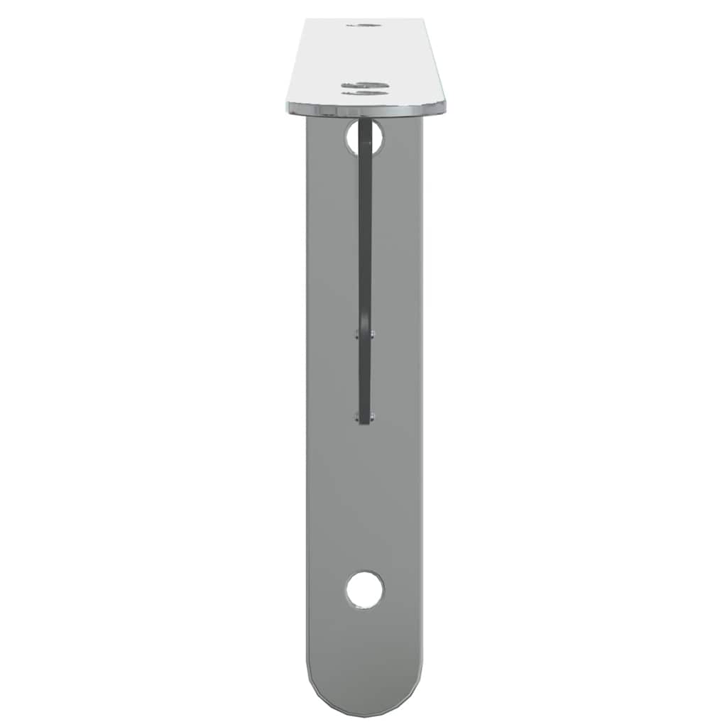 vidaXL Regalträger 4 Stk. 23,5x2,5x15,5 cm Silbern Edelstahl