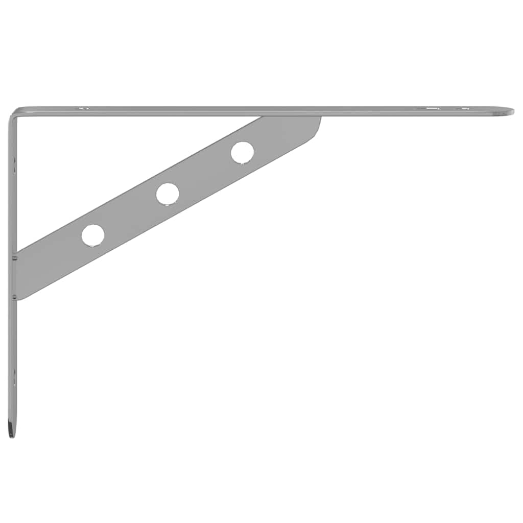 vidaXL Regalträger 4 Stk. 23,5x2,5x15,5 cm Silbern Edelstahl