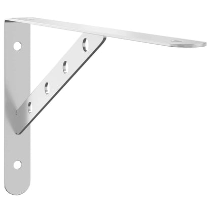 vidaXL Regalträger 4 Stk. 30x2,5x15,5 cm Silbern Edelstahl