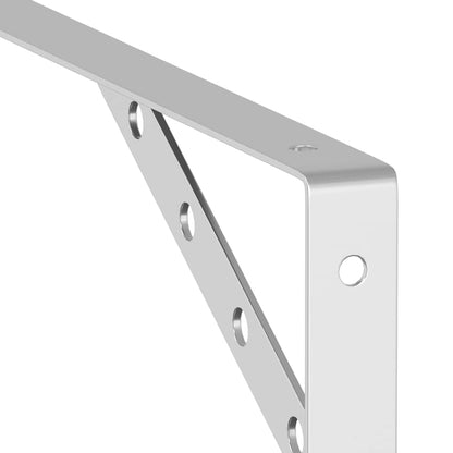 vidaXL Regalträger 4 Stk. 30x2,5x15,5 cm Silbern Edelstahl