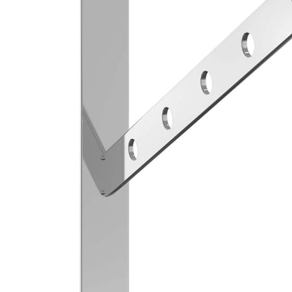 vidaXL Supports d'étagère 4 pcs 40x2,5x25 cm Argent Acier inoxydable