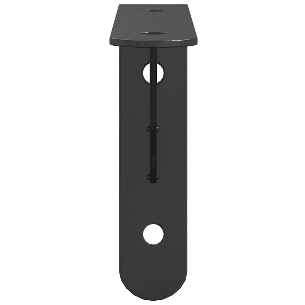 vidaXL Supports d'étagère 4 pcs 15x2,5x11,5 cm Noir Acier inoxydable