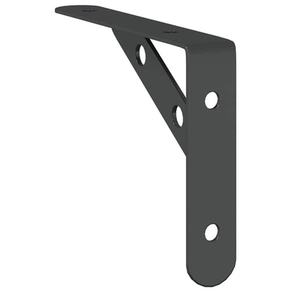 vidaXL Supports d'étagère 4 pcs 15x2,5x11,5 cm Noir Acier inoxydable