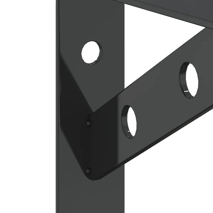 vidaXL Supports d'étagère 4 pcs 15x2,5x11,5 cm Noir Acier inoxydable