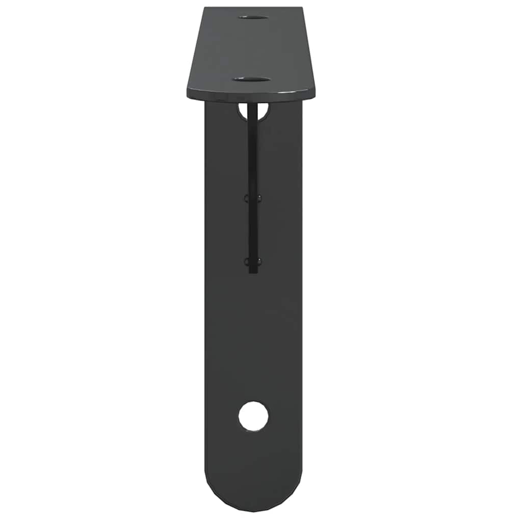 vidaXL Supports d'étagère 4 pcs 20x2,5x14 cm Noir Acier inoxydable