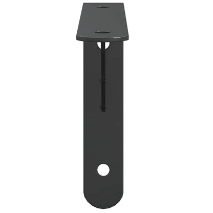 vidaXL Supports d'étagère 4 pcs 20x2,5x14 cm Noir Acier inoxydable
