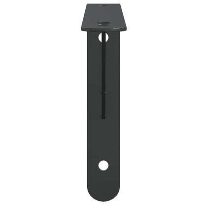 vidaXL Supports d'étagère 4 pcs 23,5x2,5x15,5 cm Noir Acier inoxydable