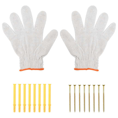 vidaXL Supports d'étagère 4 pcs 23,5x2,5x15,5 cm Noir Acier inoxydable