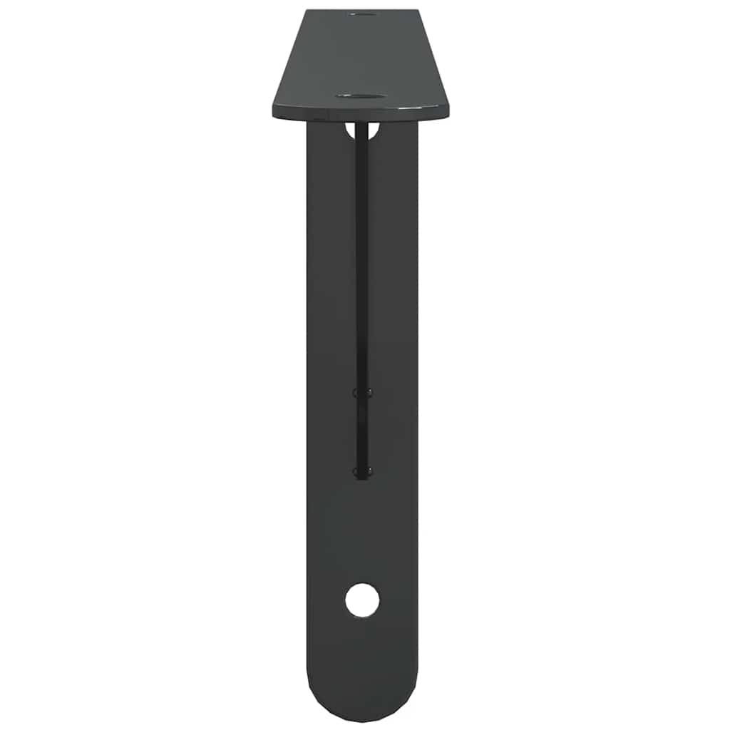 vidaXL Regalträger 4 Stk. 30x2,5x15,5 cm Schwarz Edelstahl