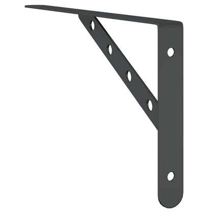 vidaXL Regalträger 4 Stk. 30x2,5x15,5 cm Schwarz Edelstahl