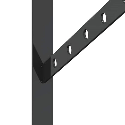 vidaXL Regalträger 4 Stk. 30x2,5x15,5 cm Schwarz Edelstahl