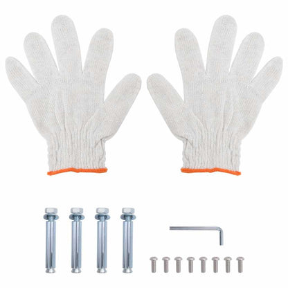 vidaXL Étagère murale à 2 niveaux 100x23,5x60 cm Argent Acier inoxydable