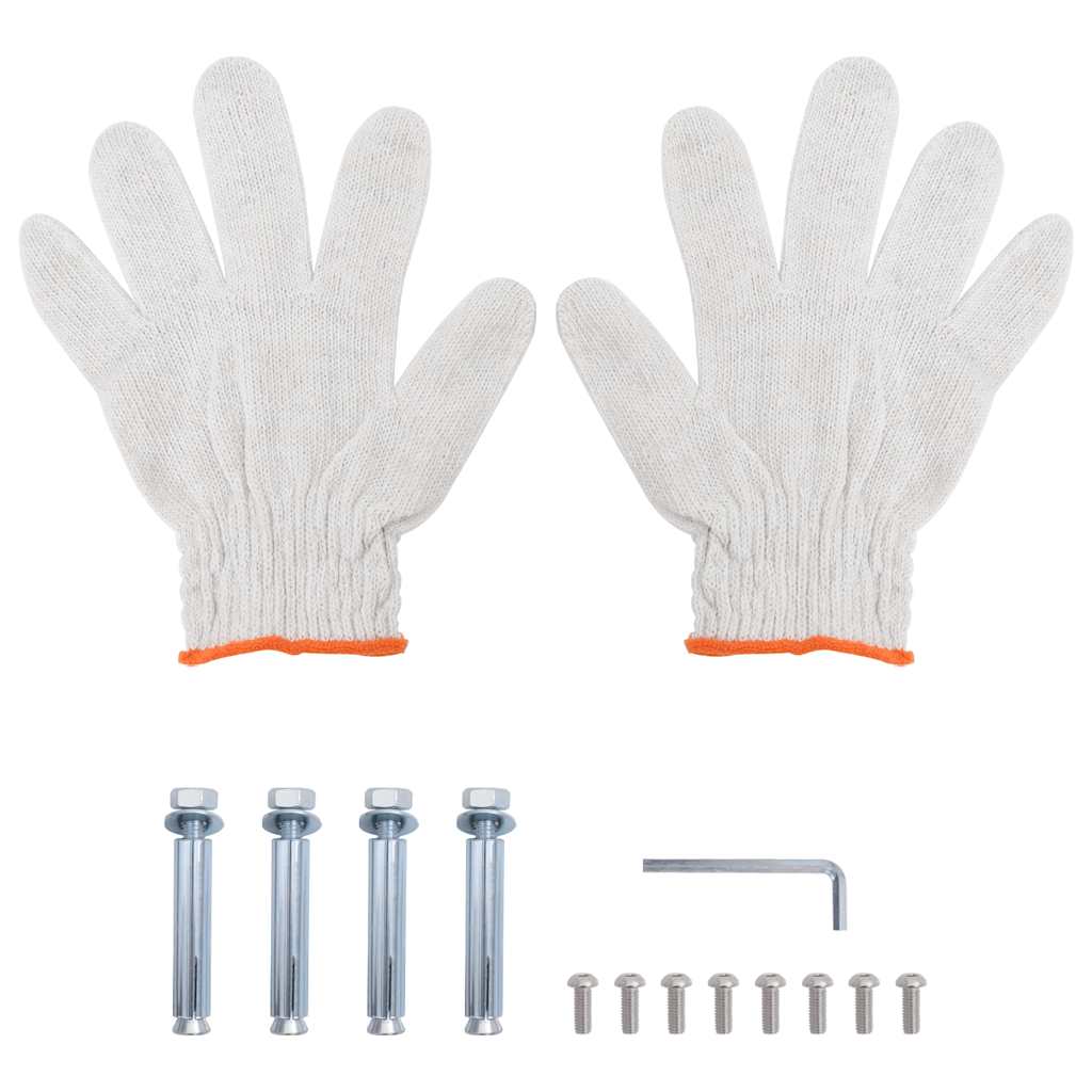 vidaXL Étagère murale à 2 niveaux 75x23,5x60 cm Argent Acier inoxydable