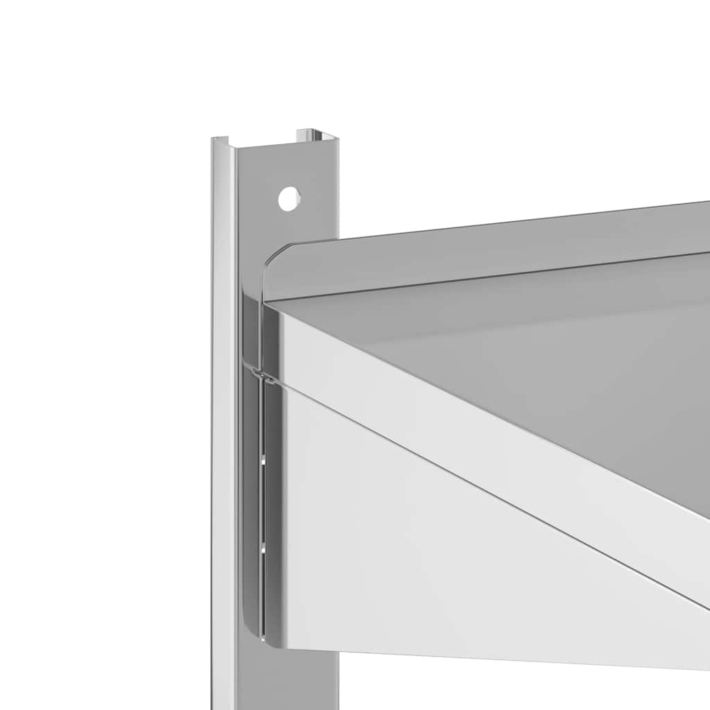 vidaXL Étagère murale à 2 niveaux 50x40x48 cm Argent Acier inoxydable