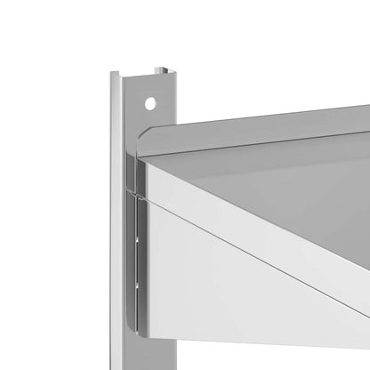 vidaXL Étagère murale à 2 niveaux 50x30x48 cm Argent Acier inoxydable