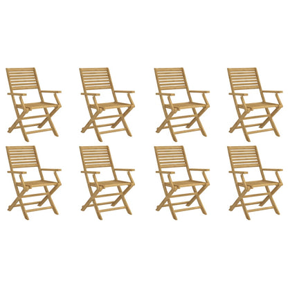vidaXL Gartenstühle 8 Stk. Klappbar 54,5x61,5x86,5cm Massivholz Akazie