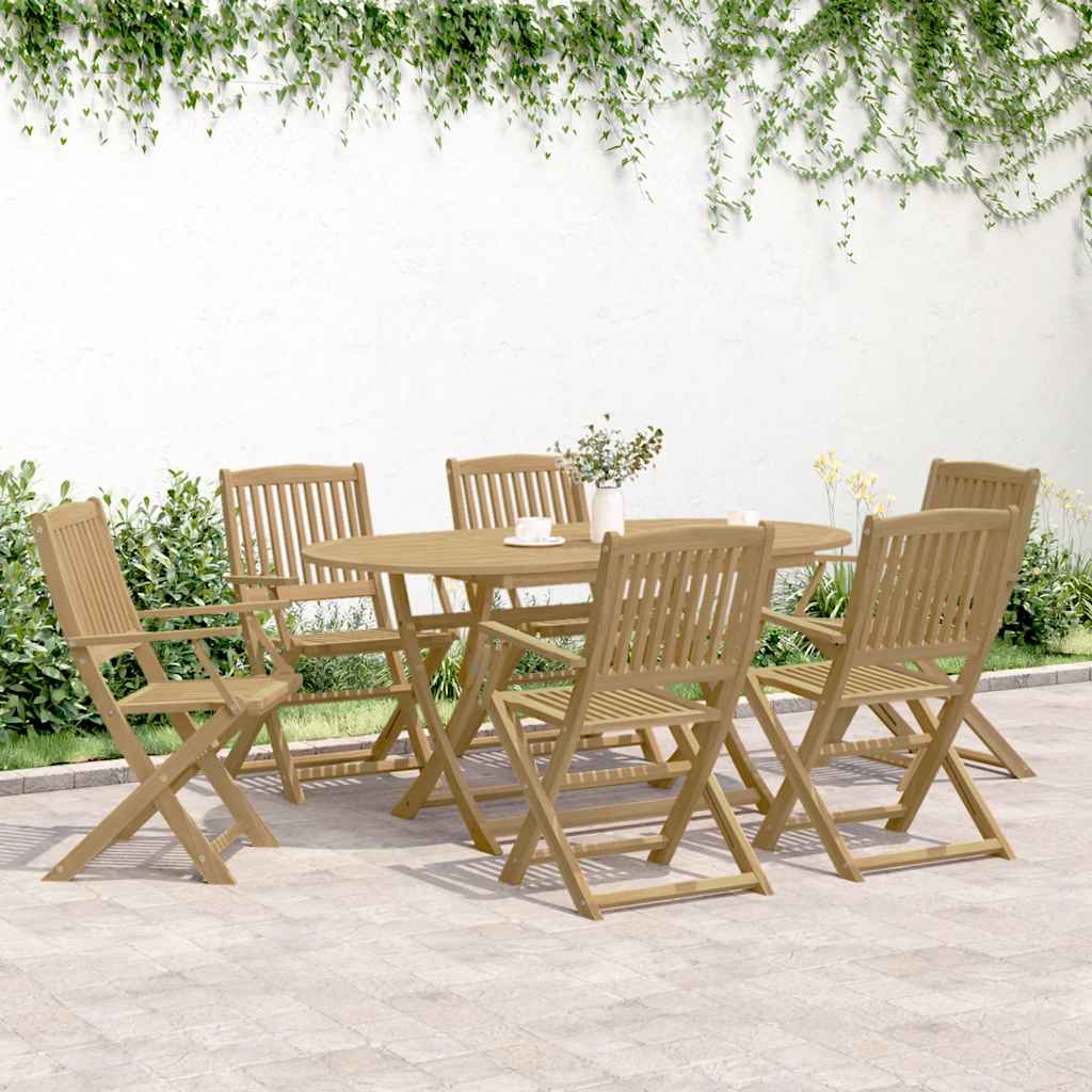 vidaXL Gartenstühle 6 Stk. Klappbar 54x61x88 cm Massivholz Akazie