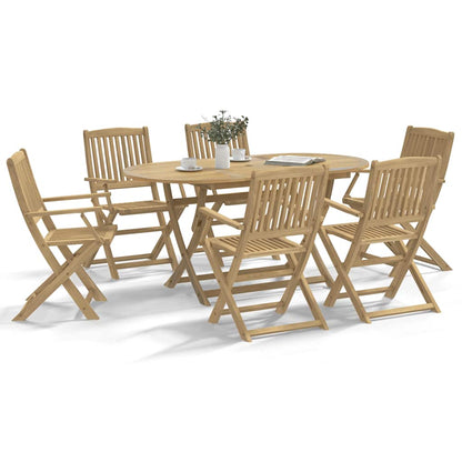 vidaXL Gartenstühle 6 Stk. Klappbar 54x61x88 cm Massivholz Akazie