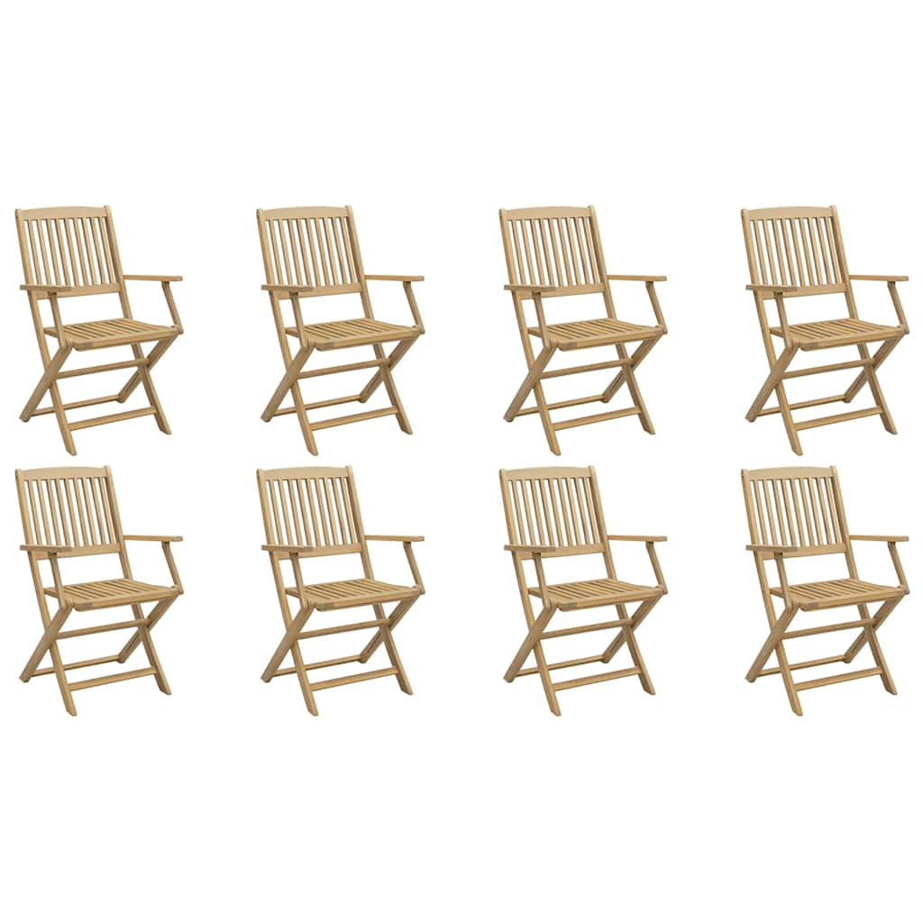vidaXL Gartenstühle 8 Stk. Klappbar 54x61x88 cm Massivholz Akazie