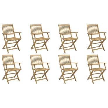 vidaXL Gartenstühle 8 Stk. Klappbar 54x61x88 cm Massivholz Akazie