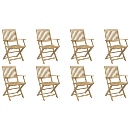 vidaXL Gartenstühle 8 Stk. Klappbar 54x61x88 cm Massivholz Akazie