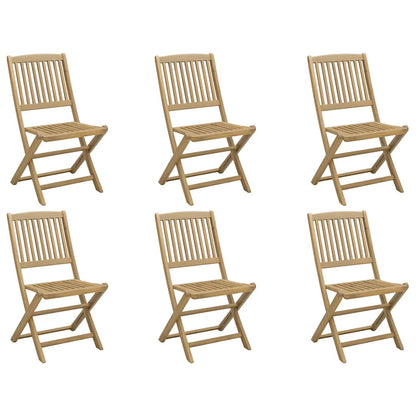 vidaXL Gartenstühle 6 Stk. Klappbar 48,5x57x90 cm Massivholz Akazie