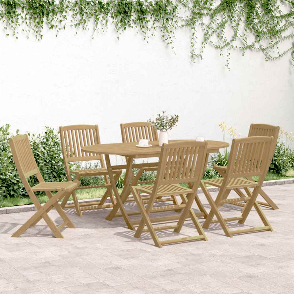 vidaXL Gartenstühle 6 Stk. Klappbar 48,5x57x90 cm Massivholz Akazie