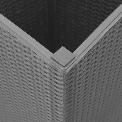 vidaXL Pflanzkübel 2 Stk. Hellgrau 32,5x32,5x57 cm PP