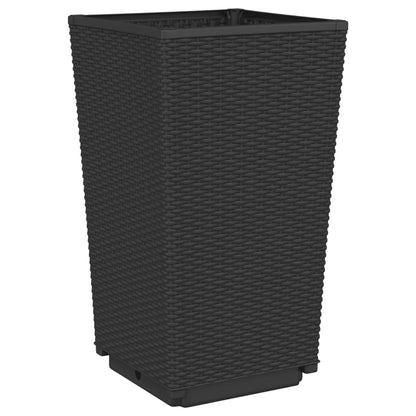 vidaXL Pflanzkübel 2 Stk. Schwarz 32,5x32,5x57 cm PP