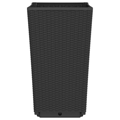 vidaXL Pflanzkübel 2 Stk. Schwarz 32,5x32,5x57 cm PP