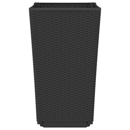 vidaXL Pflanzkübel 2 Stk. Schwarz 32,5x32,5x57 cm PP