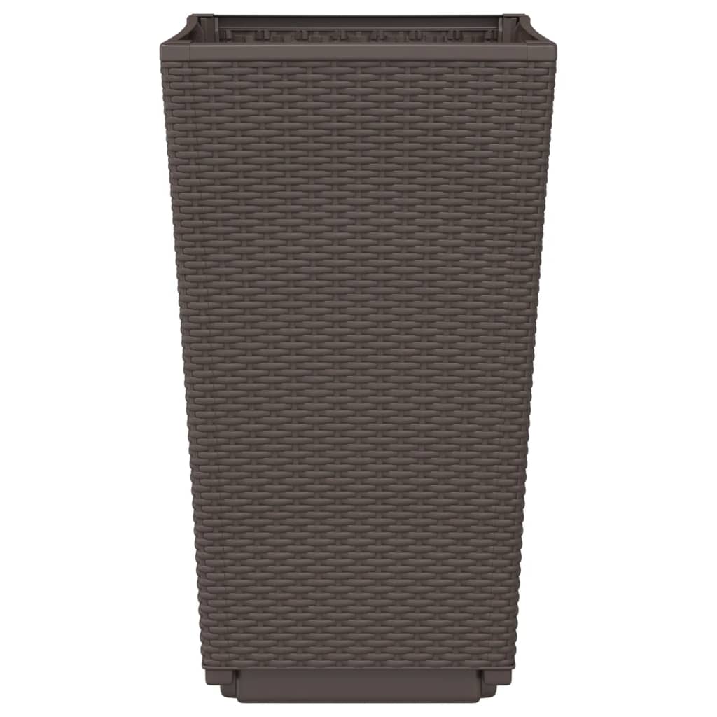 vidaXL Pflanzkübel 2 Stk. Braun 32,5x32,5x57 cm PP