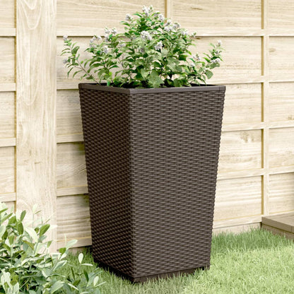 vidaXL Pflanzkübel 2 Stk. Braun 32,5x32,5x57 cm PP