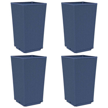 vidaXL Pflanzkübel 4 Stk. Blaugrau 32,5x32,5x57 cm PP