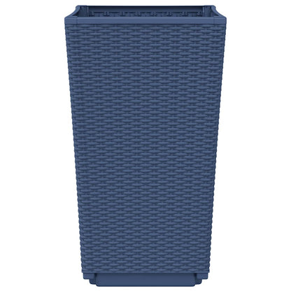 vidaXL Pflanzkübel 4 Stk. Blaugrau 32,5x32,5x57 cm PP