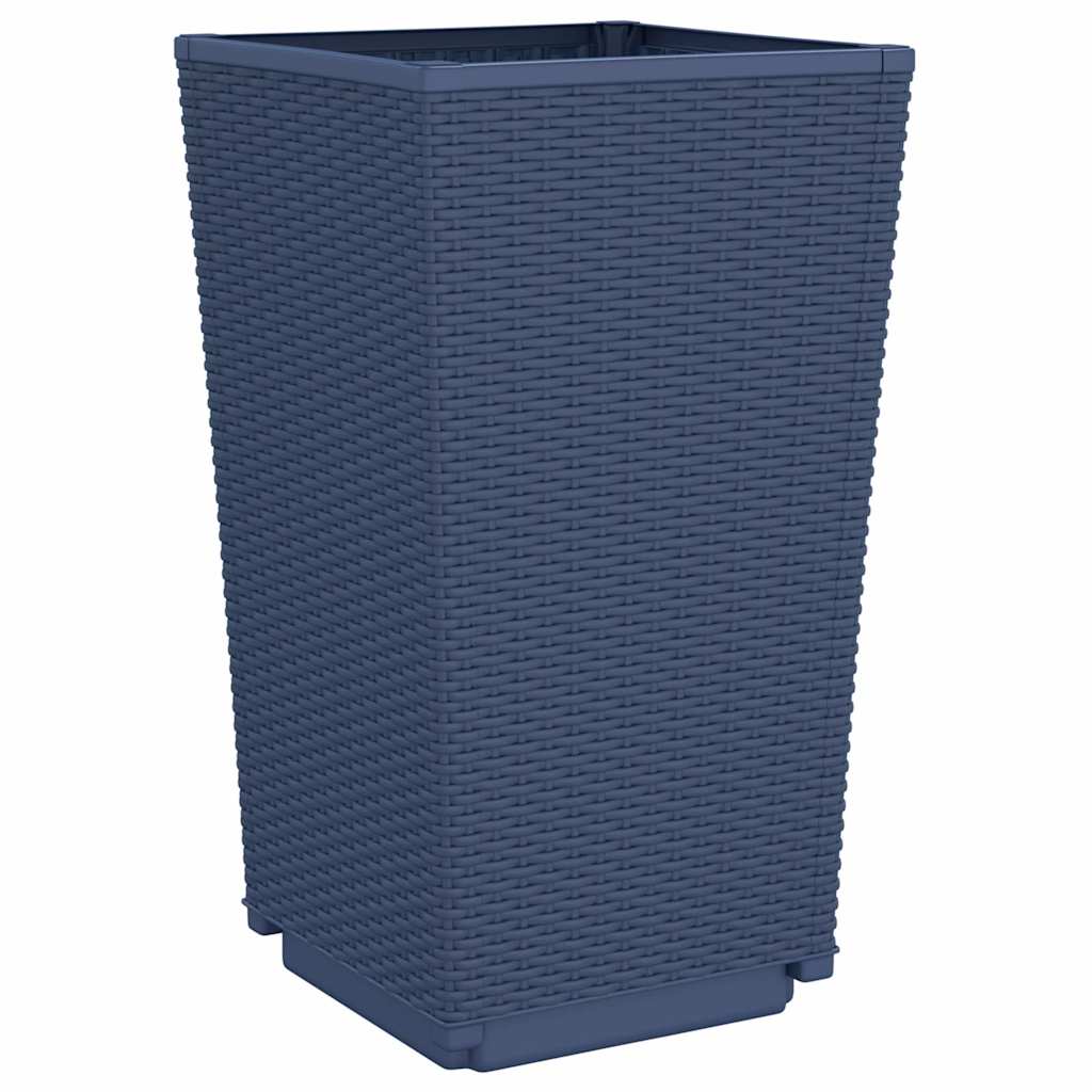 vidaXL Pflanzkübel 4 Stk. Blaugrau 32,5x32,5x57 cm PP