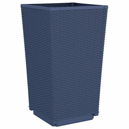 vidaXL Pflanzkübel 4 Stk. Blaugrau 32,5x32,5x57 cm PP