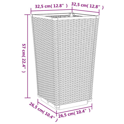 vidaXL Pflanzkübel 4 Stk. Blaugrau 32,5x32,5x57 cm PP