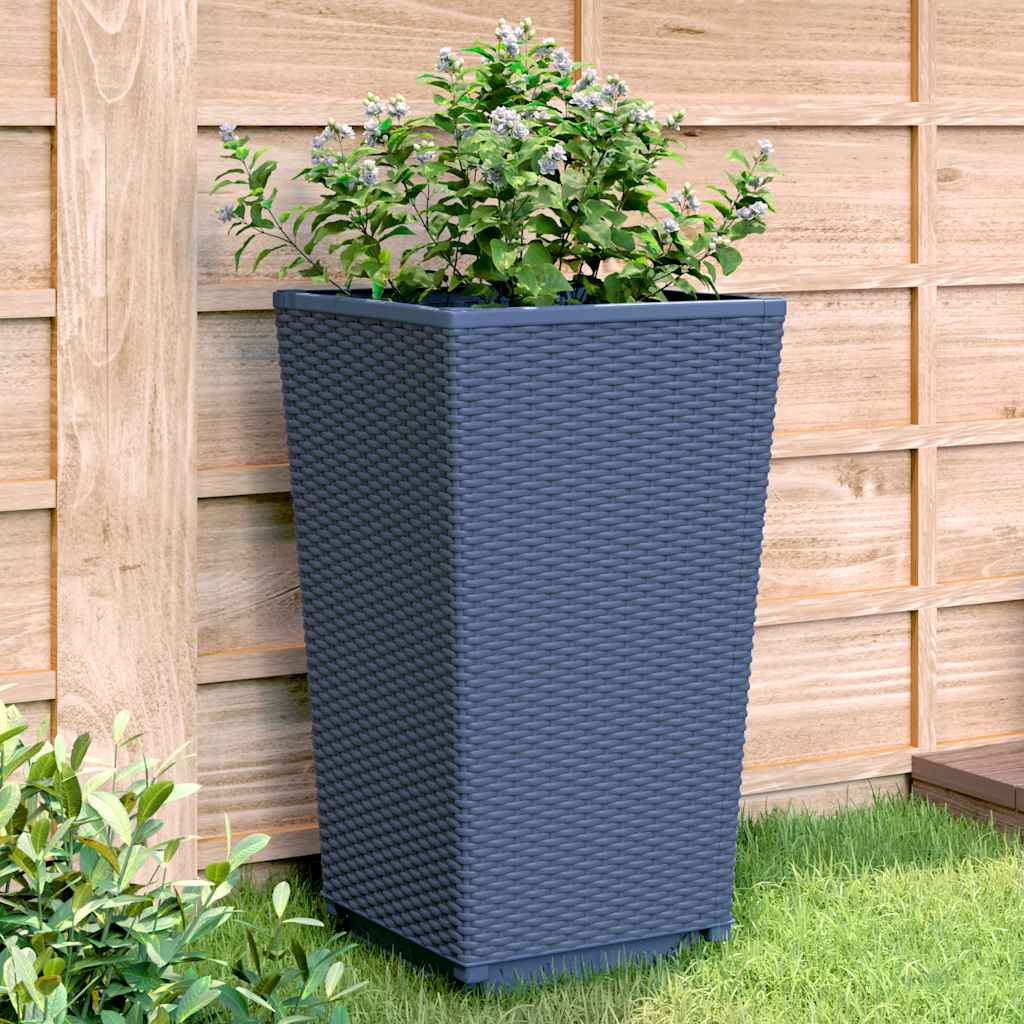vidaXL Pflanzkübel 4 Stk. Blaugrau 32,5x32,5x57 cm PP