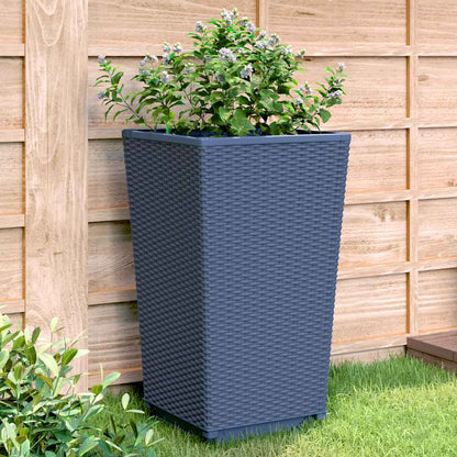 vidaXL Pflanzkübel 4 Stk. Blaugrau 32,5x32,5x57 cm PP