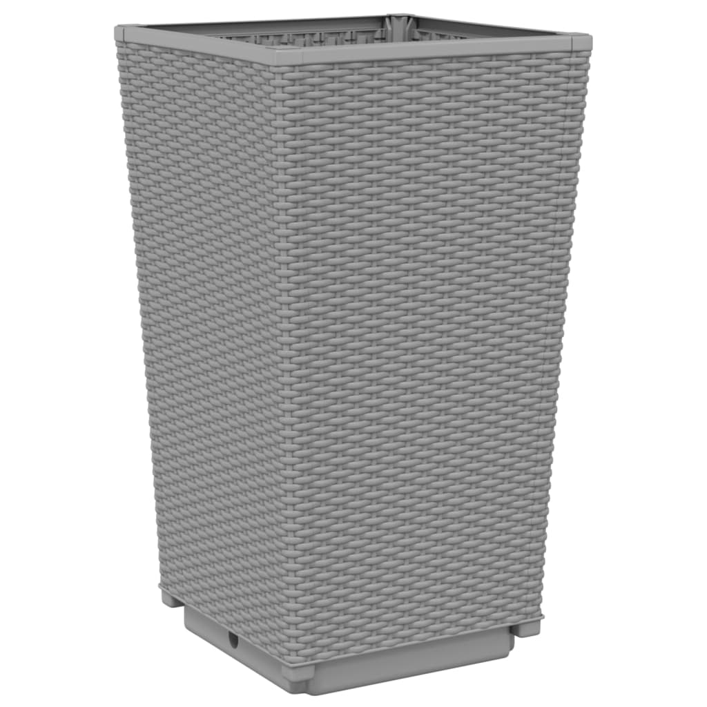 vidaXL Pflanzkübel 4 Stk. Hellgrau 32,5x32,5x57 cm PP