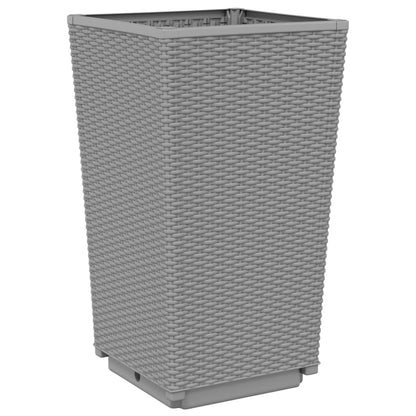 vidaXL Pflanzkübel 4 Stk. Hellgrau 32,5x32,5x57 cm PP