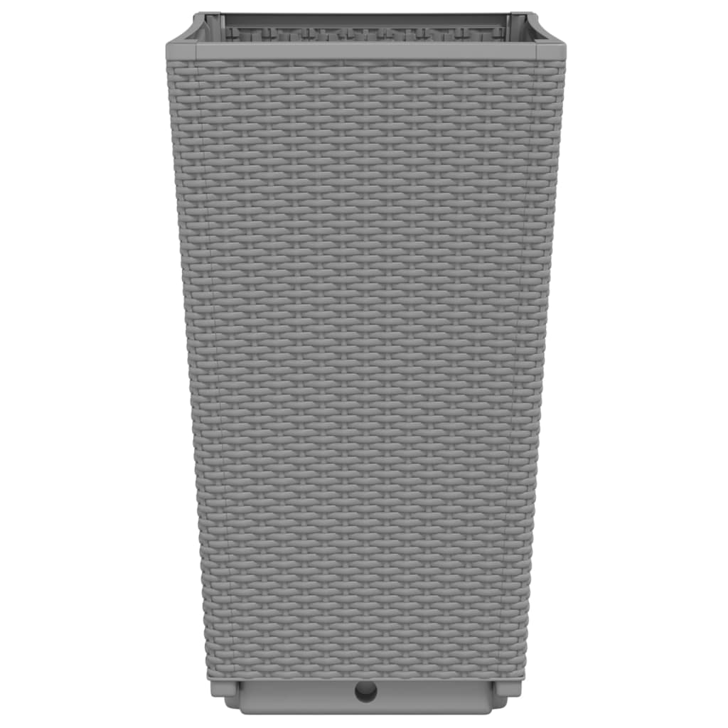 vidaXL Pflanzkübel 4 Stk. Hellgrau 32,5x32,5x57 cm PP