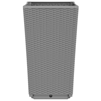 vidaXL Pflanzkübel 4 Stk. Hellgrau 32,5x32,5x57 cm PP