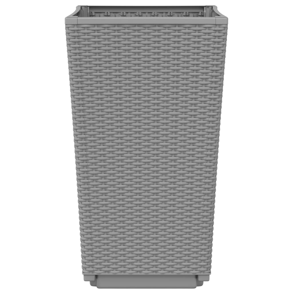 vidaXL Pflanzkübel 4 Stk. Hellgrau 32,5x32,5x57 cm PP