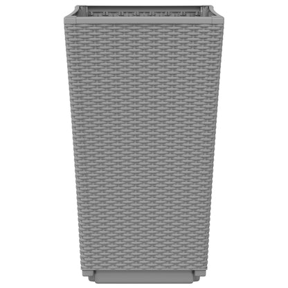vidaXL Pflanzkübel 4 Stk. Hellgrau 32,5x32,5x57 cm PP
